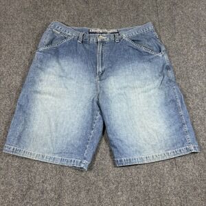 Vintage Enyce Jean Shorts Mens Size 40 Blue Denim Jorts Baggy Hip Hop Skater Y2K